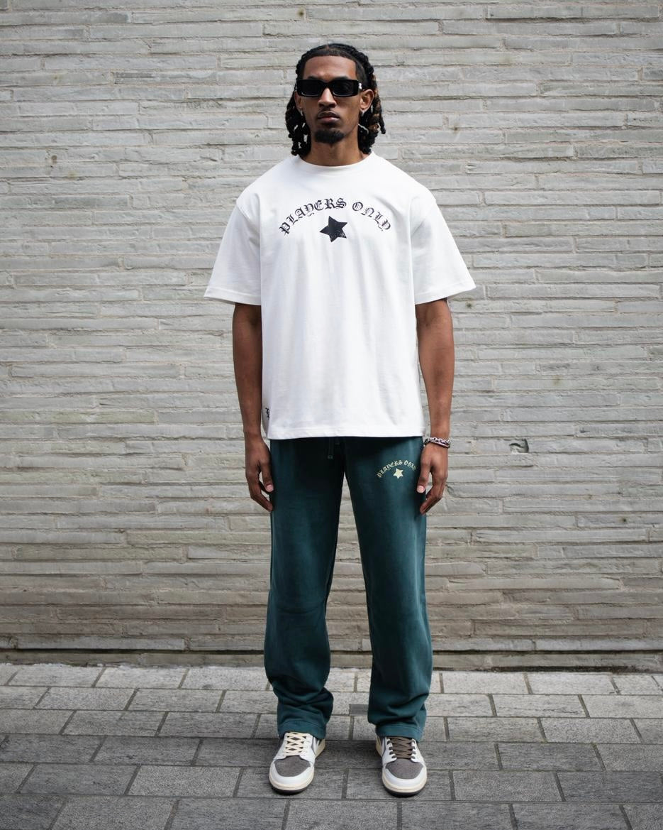 ECRU DISTRESSED PRINT TEE