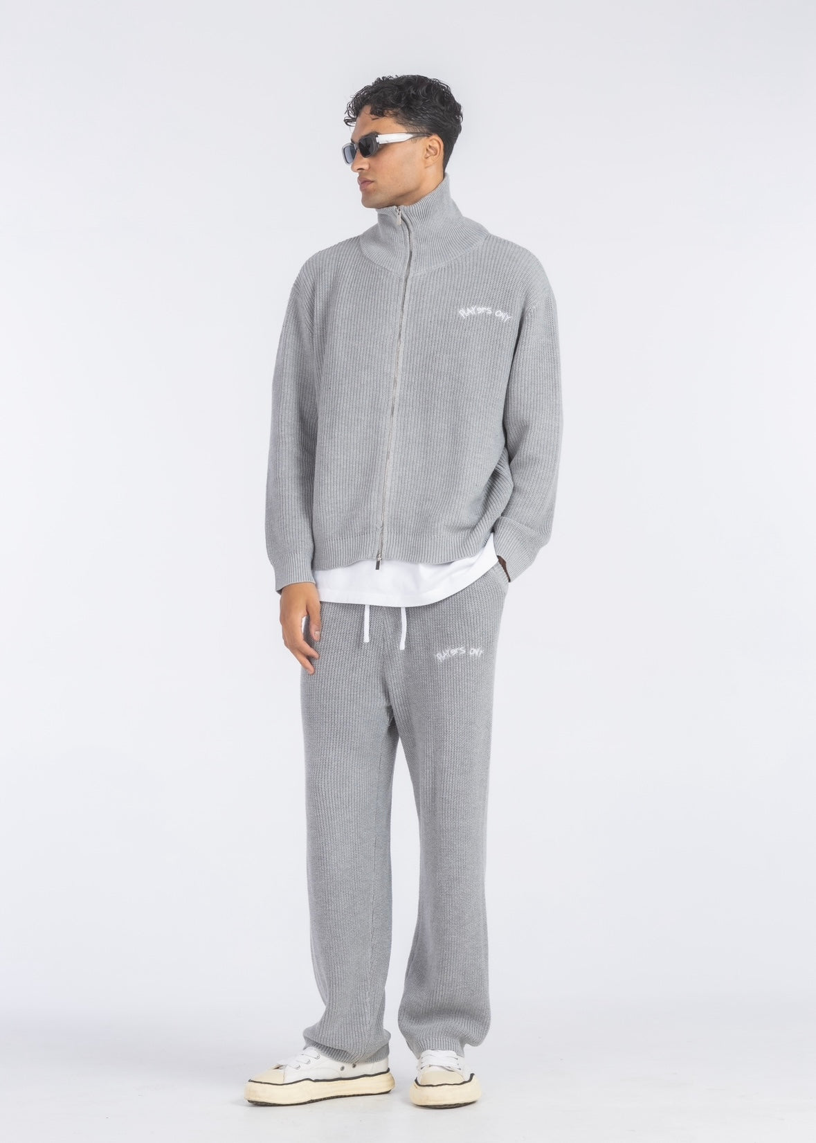 GREY KNIT PLAYERS PANTS