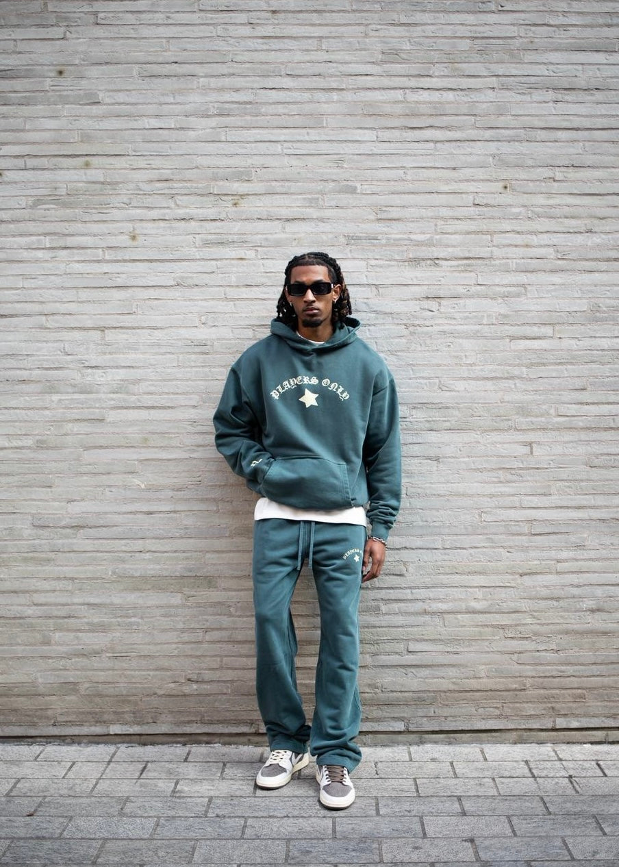 WASHED TEAL SWEATPANTS