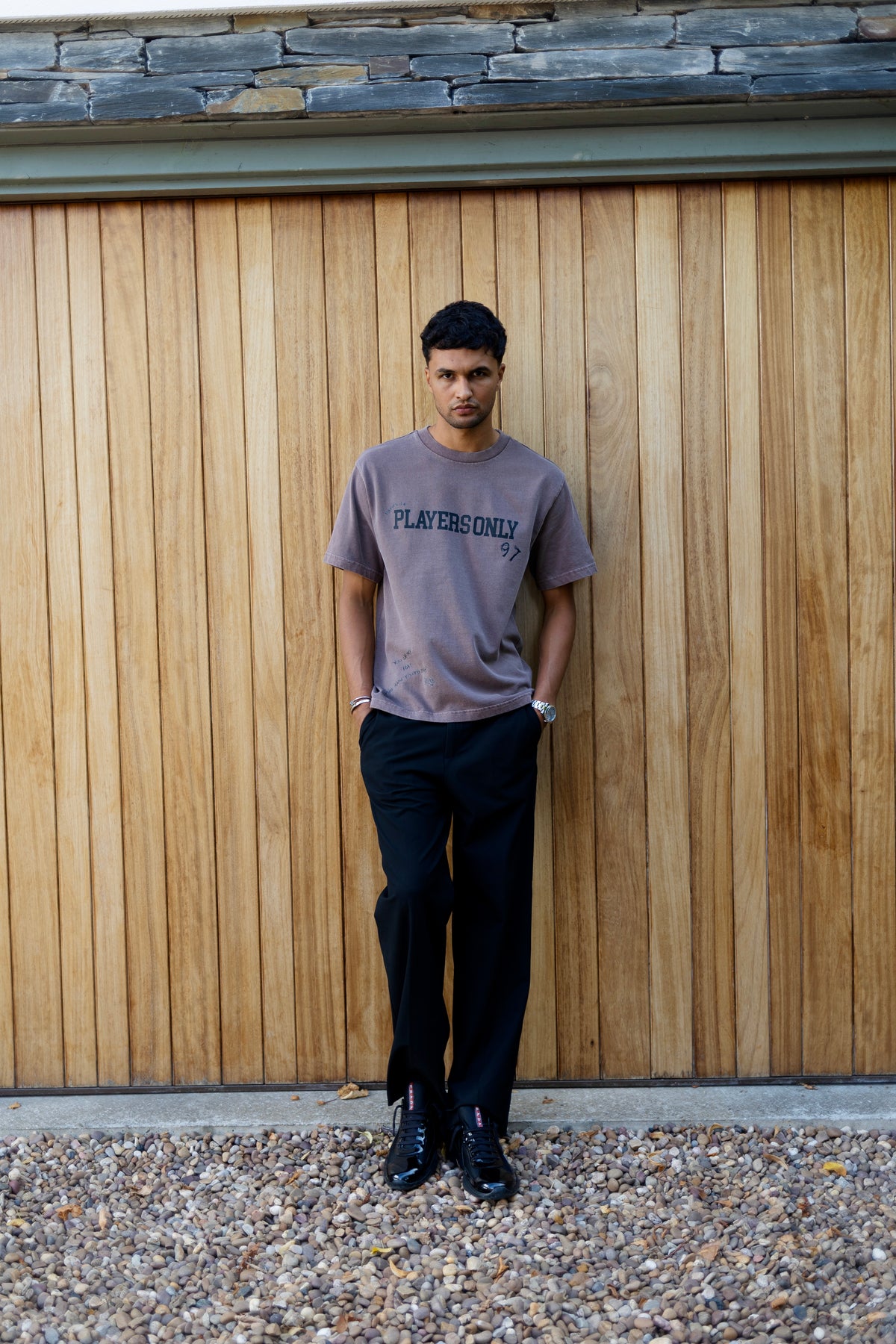 WASHED BROWN PLAY THE HAND YOUR’E DEALT TEE
