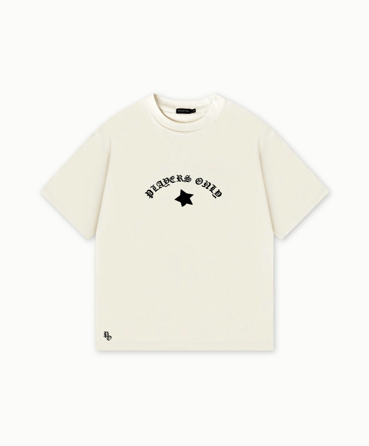 ECRU DISTRESSED PRINT TEE