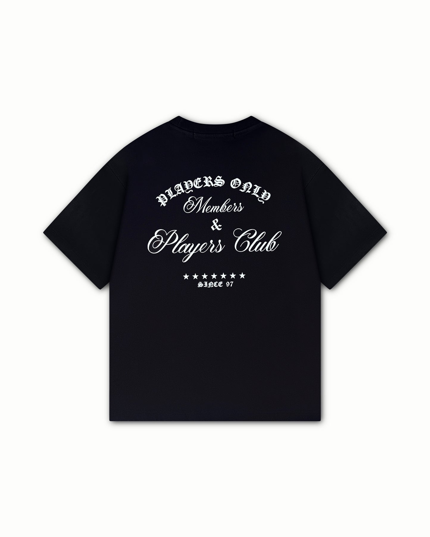 BLACK EMBROIDERED TEE