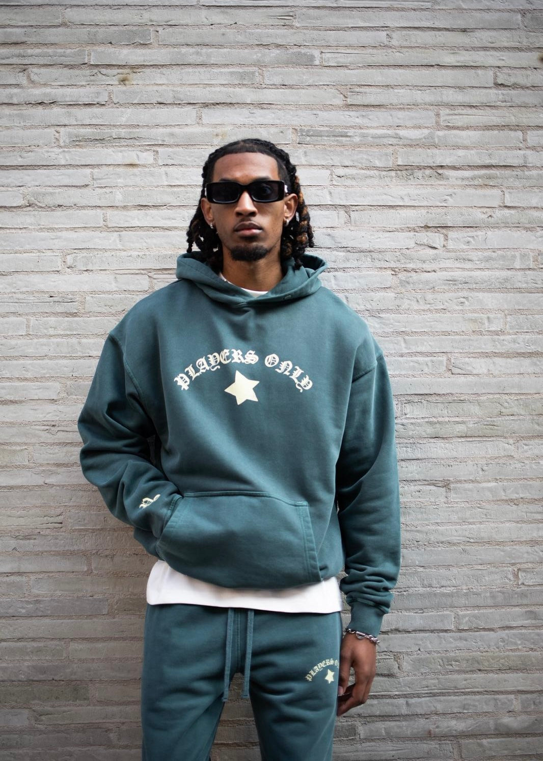 WASHED TEAL HOODIE