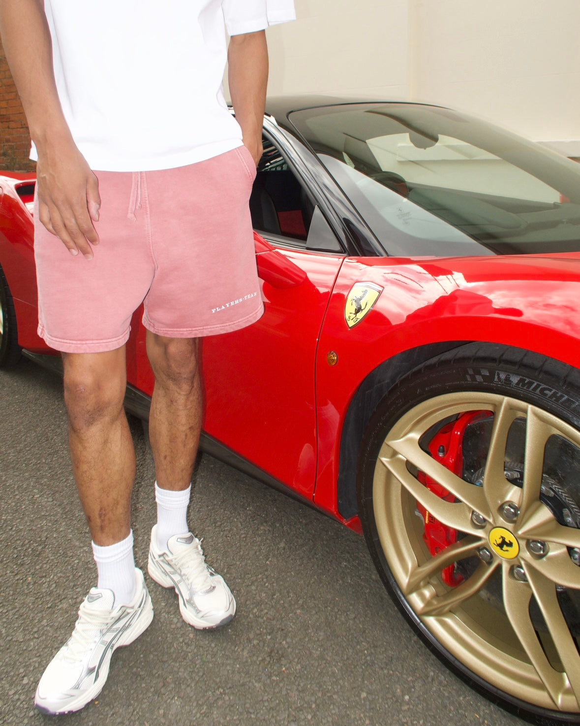 WASHED RED PLAYERS TEAM SHORTS