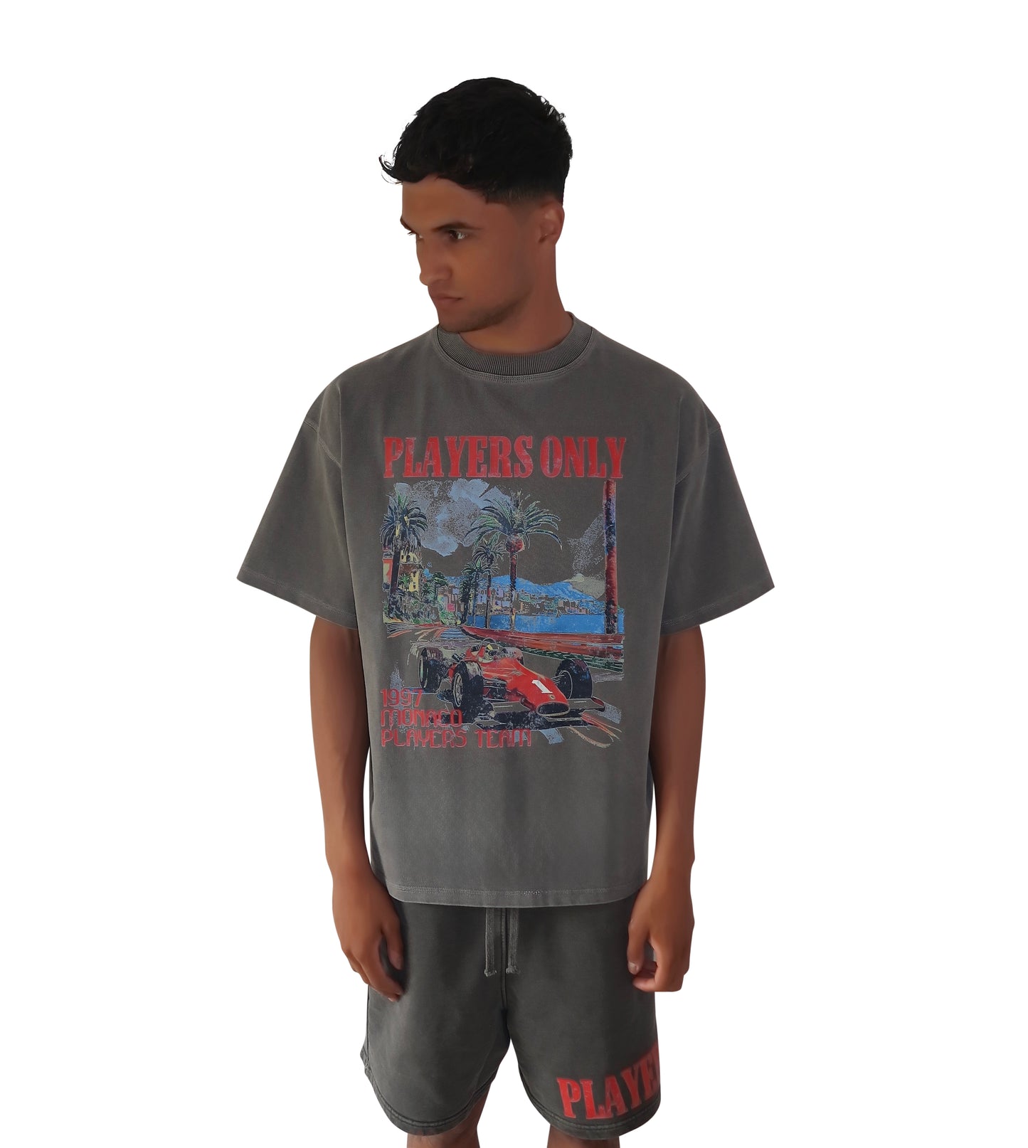 CHARCOAL MONACO TEE