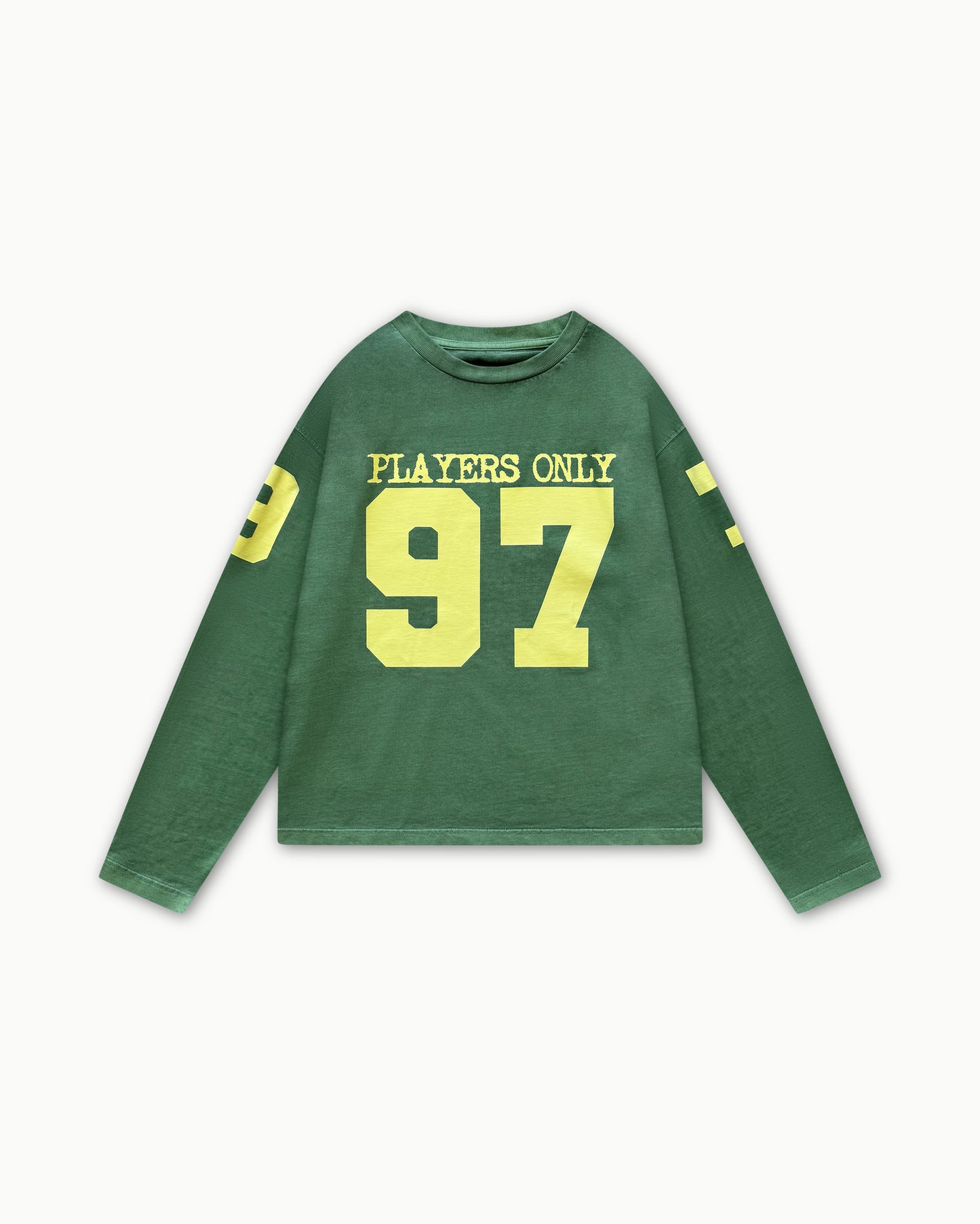 WASHED GREEN VARSITY LONG SLEEVE
