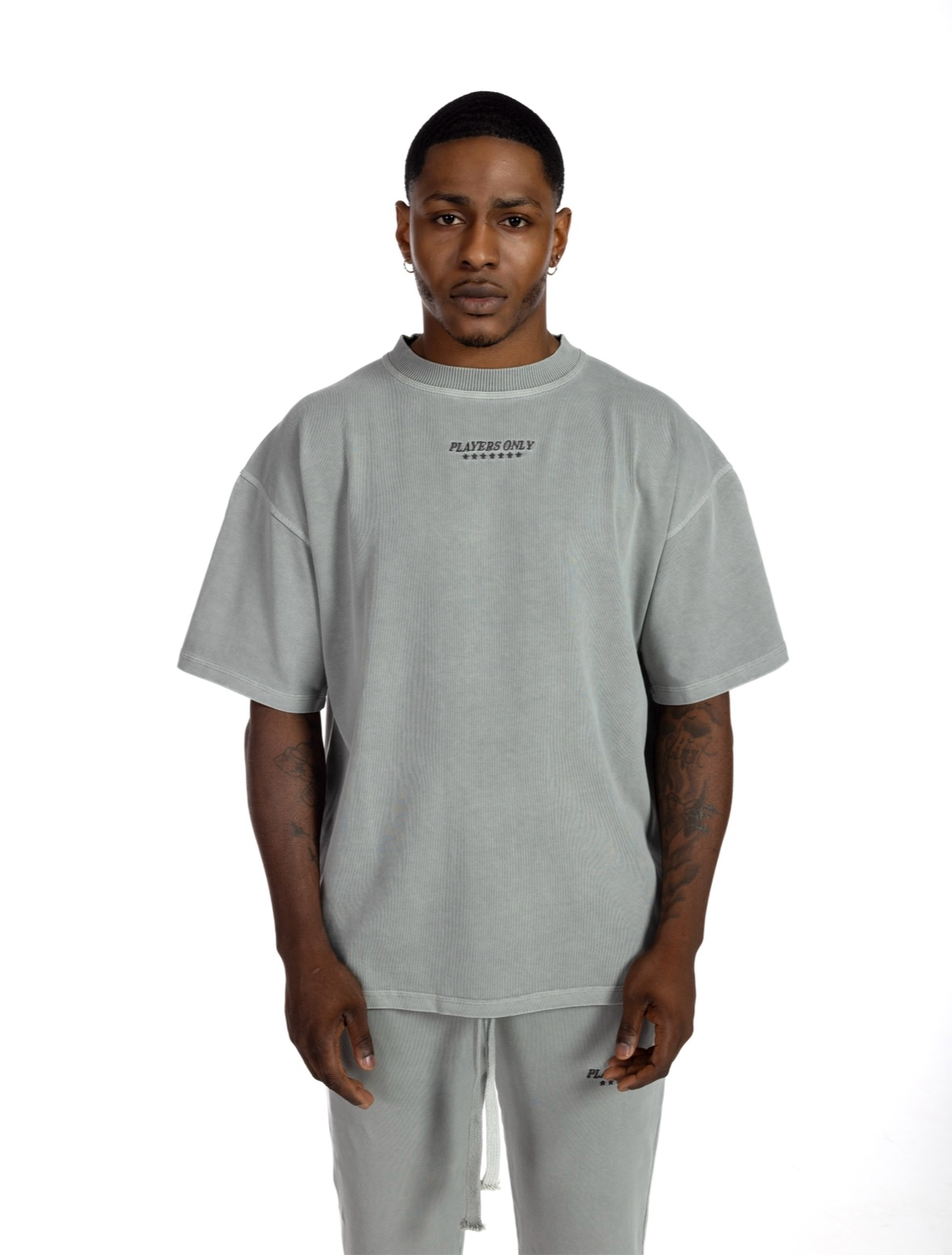 STONE WASHED GREY HEAVYWEIGHT TEE