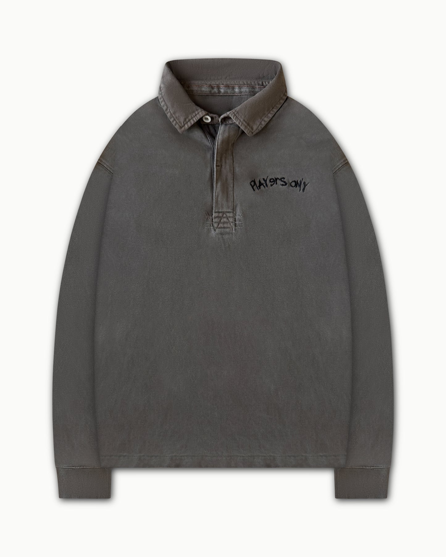 VINTAGE WASHED CHOCO RUGBY POLO