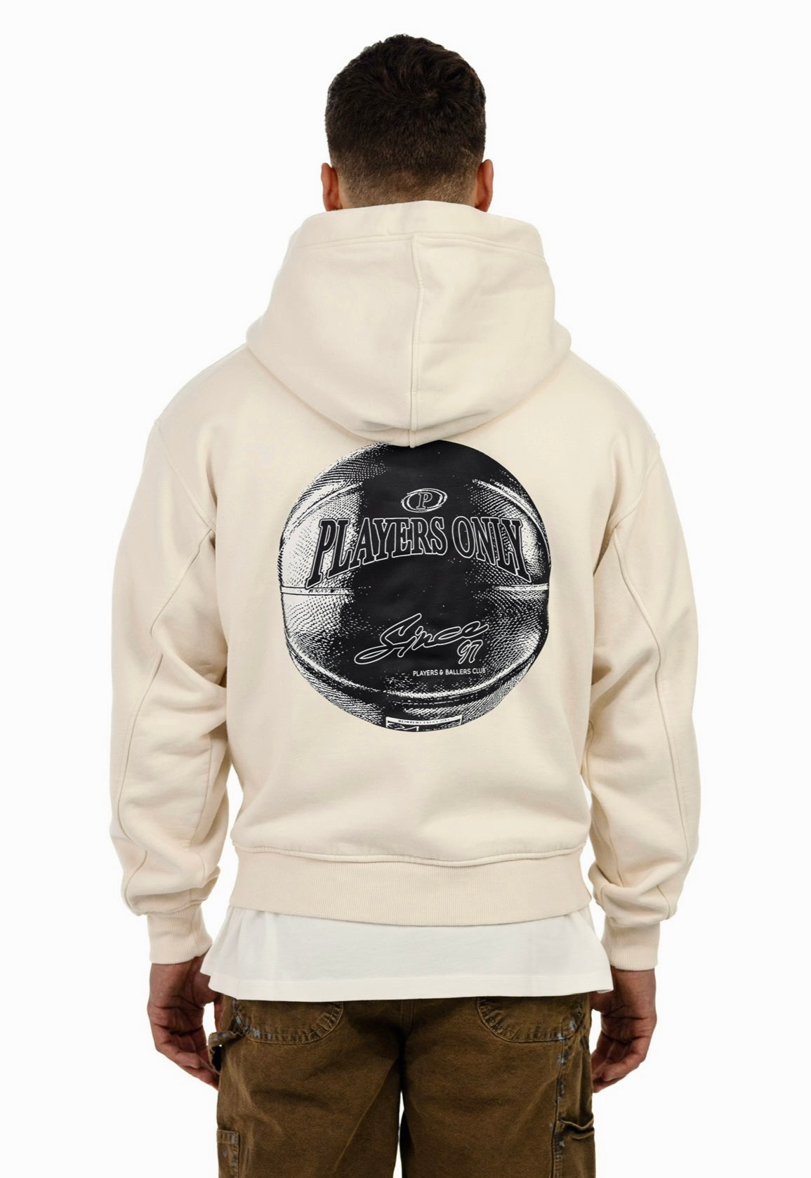 BALLERS CLUB CREAM DOUBLE ZIP HOODIE