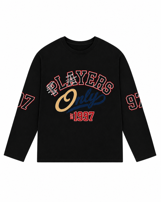 PLAYERS BLACK JERSEY LS
