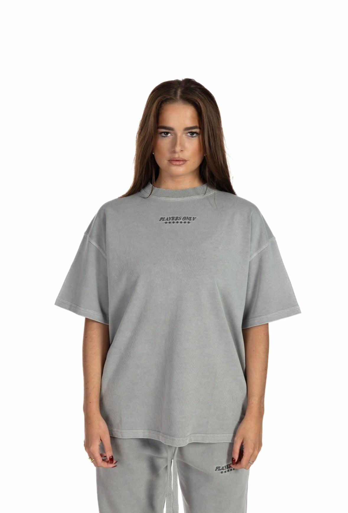 STONE WASHED GREY HEAVYWEIGHT TEE