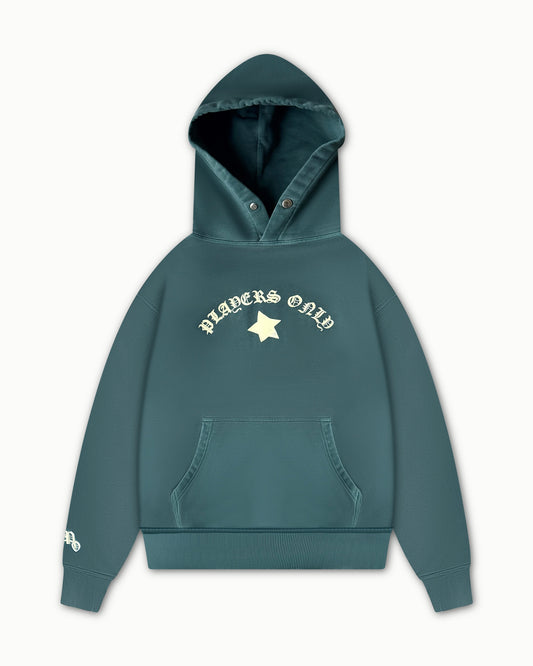 WASHED TEAL HOODIE