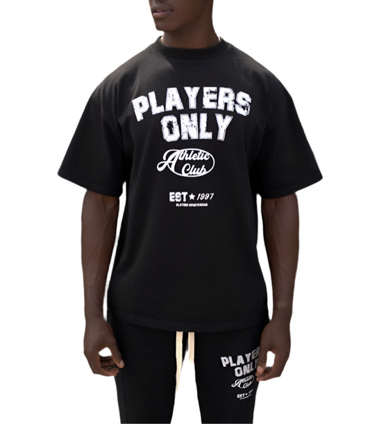 BLACK ATHLETIC CLUB TEE