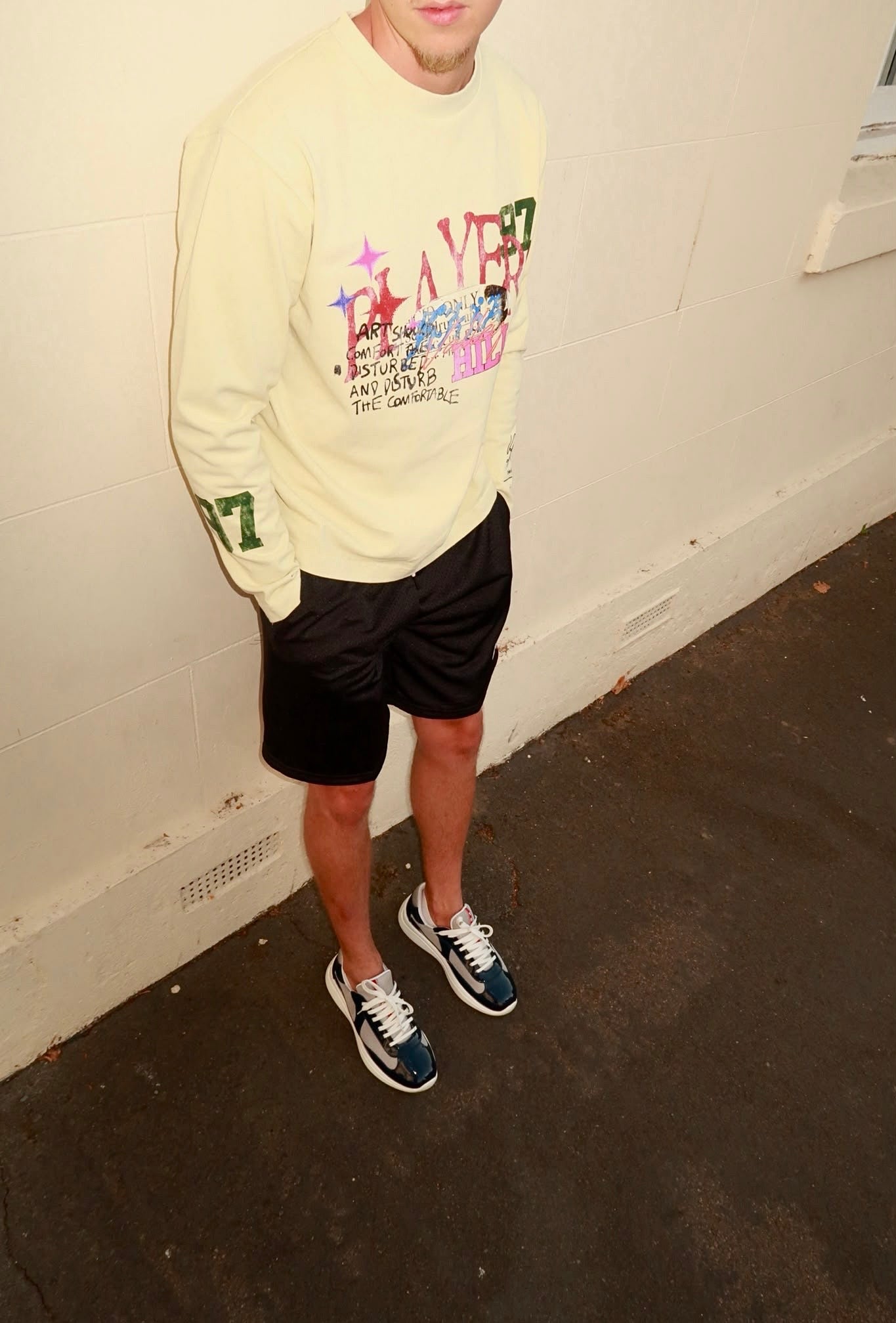 WASHED YELLOW PLAYERS HILL LONG SLEEVE