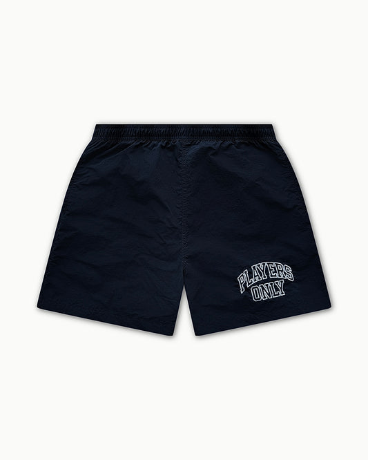 VARSITY EMBROIDERED SWIM SHORTS
