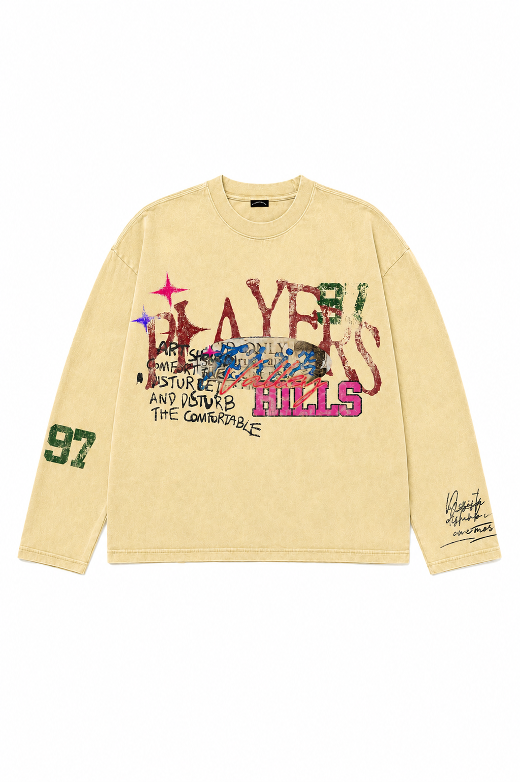WASHED YELLOW PLAYERS HILL LONG SLEEVE
