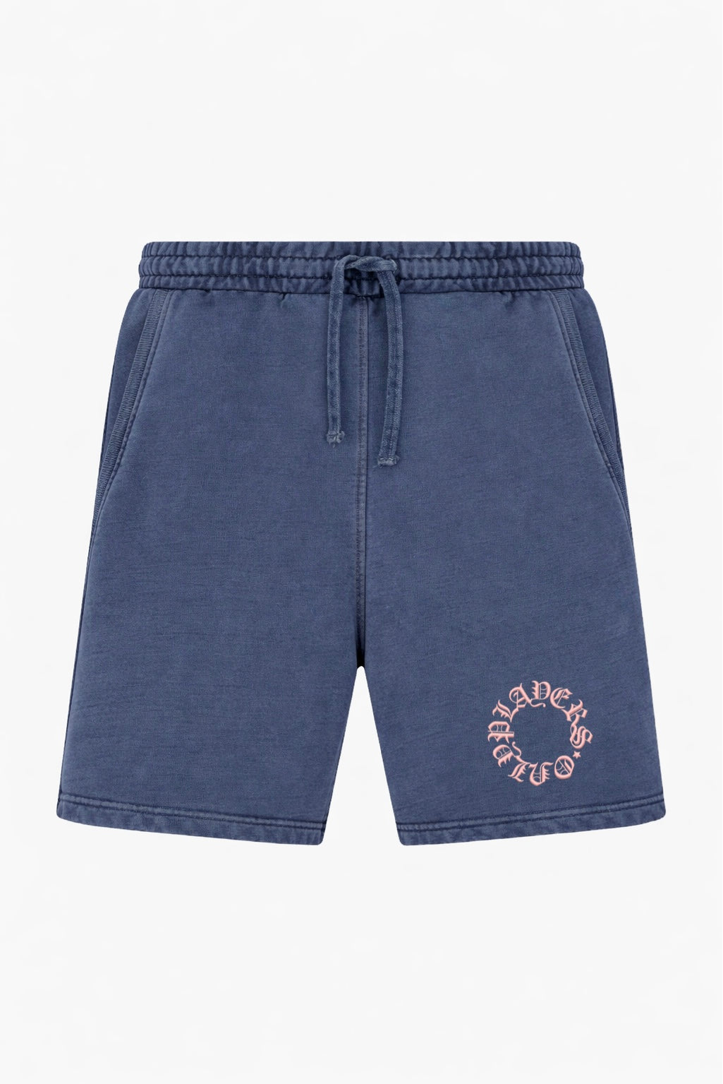 WASHED NAVY EMBROIDERED SHORTS