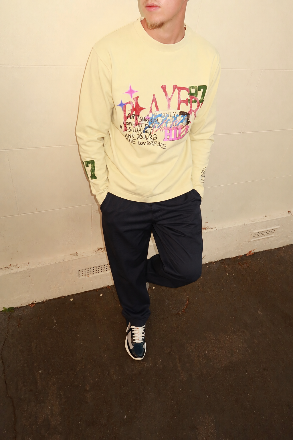 WASHED YELLOW PLAYERS HILL LONG SLEEVE