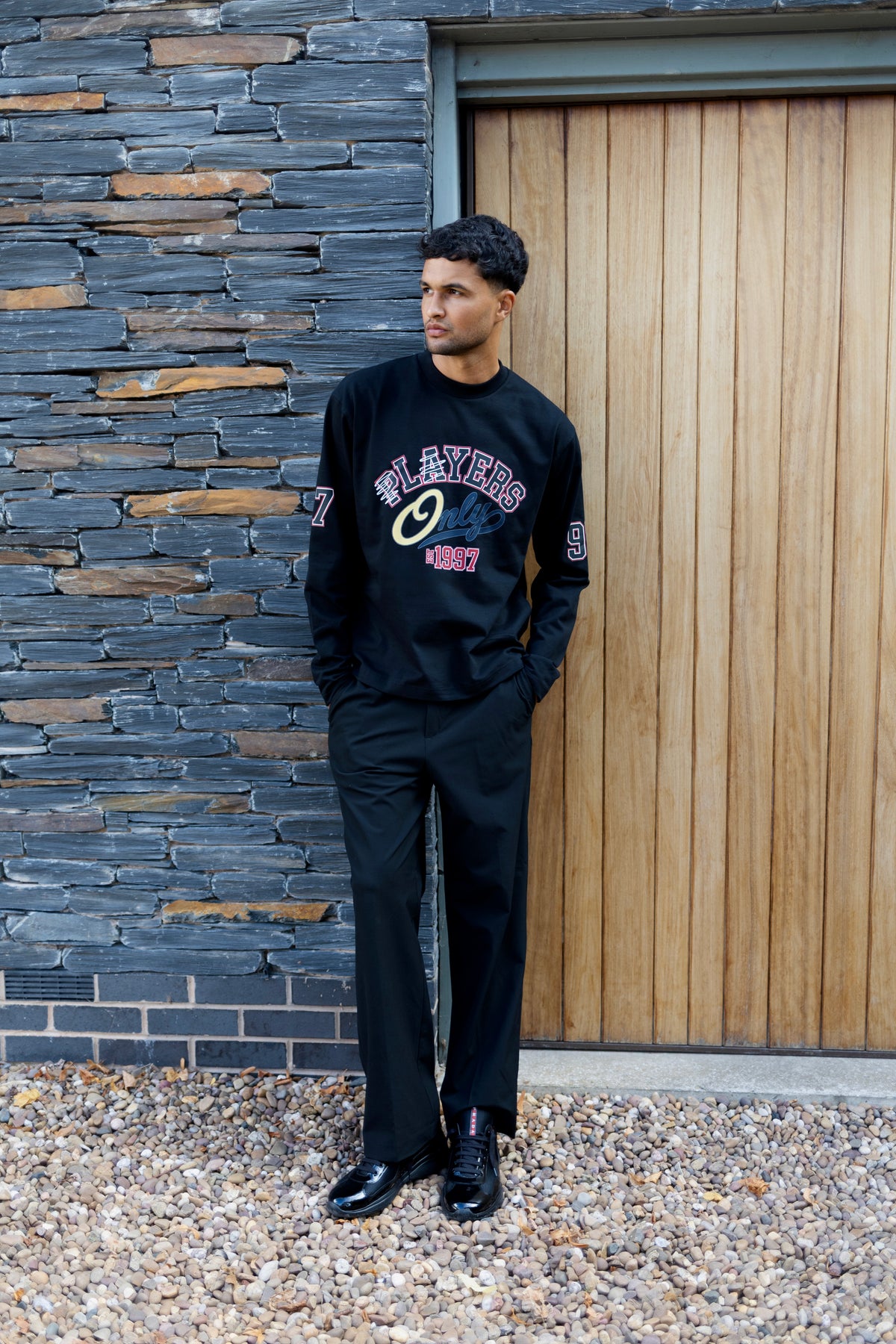 PLAYERS BLACK JERSEY LS