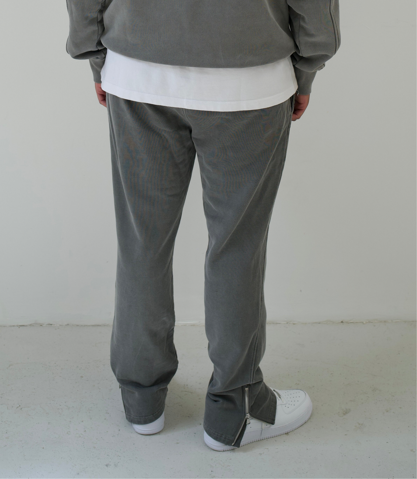 BLANK VINTAGE WASH CHARCOAL ZIPPER PANTS