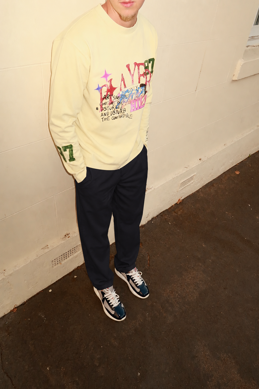 WASHED YELLOW PLAYERS HILL LONG SLEEVE