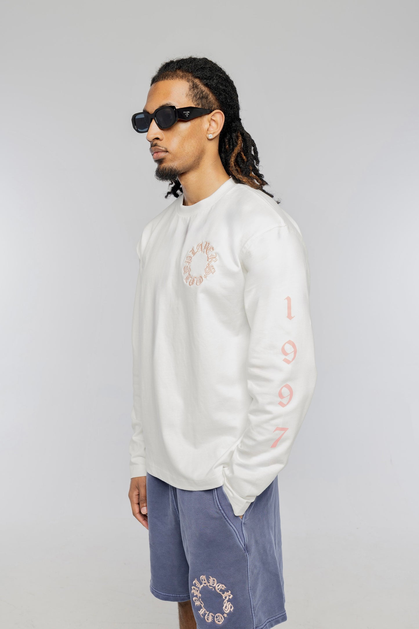 ECRU - PINK EMBROIDERED LONG SLEEVE