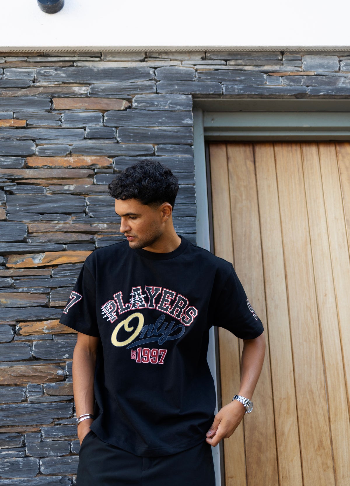 PLAYERS JERSEY BLACK TEE