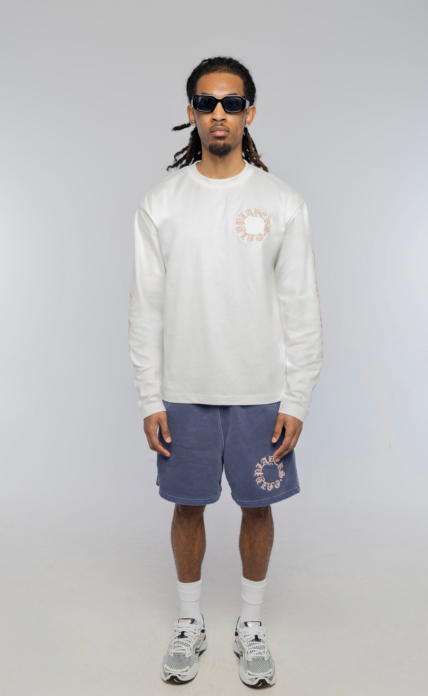 ECRU - PINK EMBROIDERED LONG SLEEVE