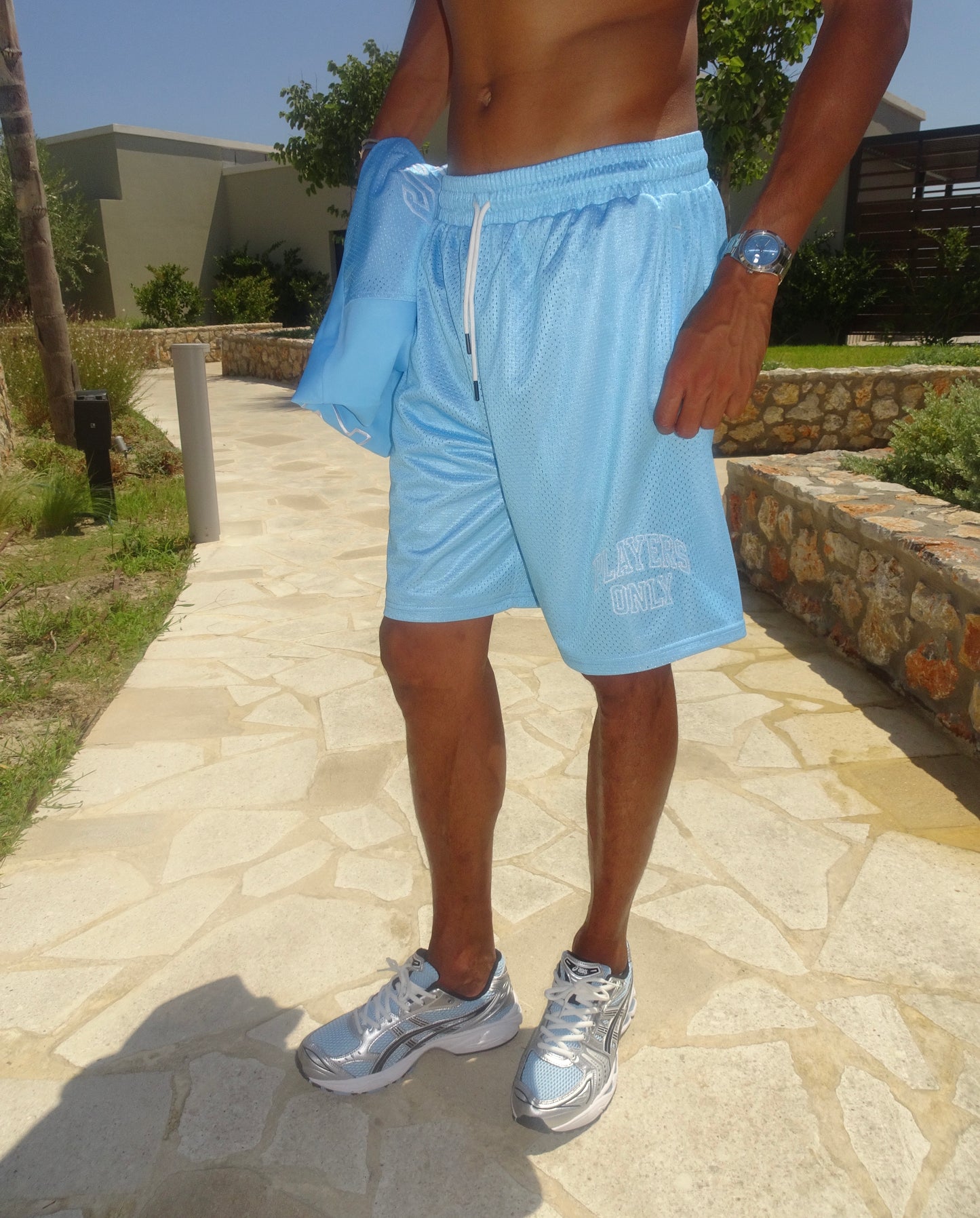 BLUE MESH SHORTS
