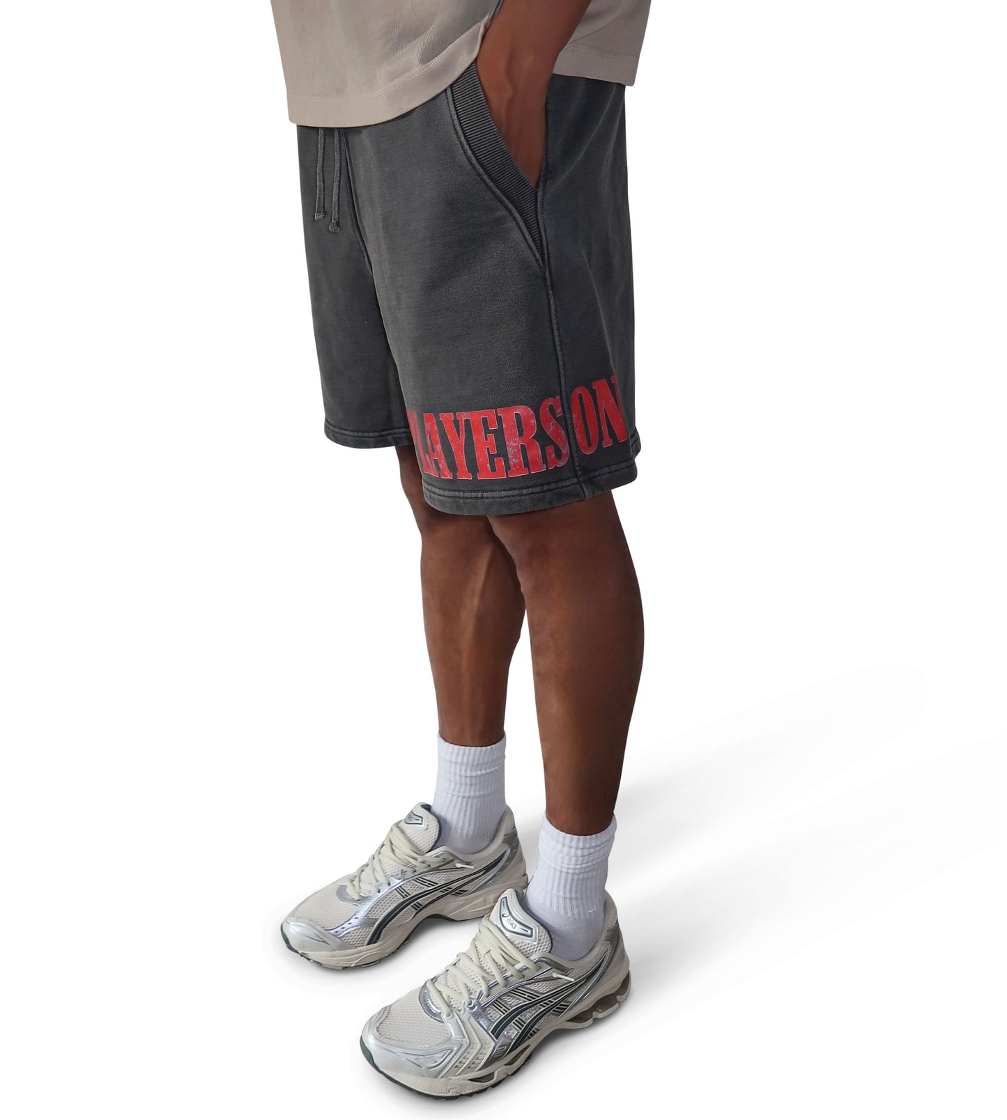 WASHED CHARCOAL SHORTS