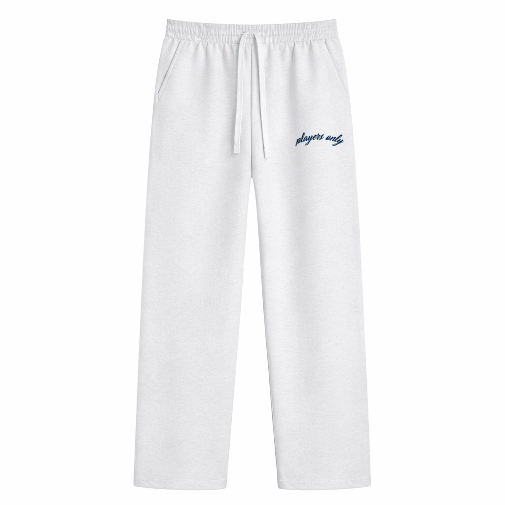 ASH GREY EMBROIDERED PANTS