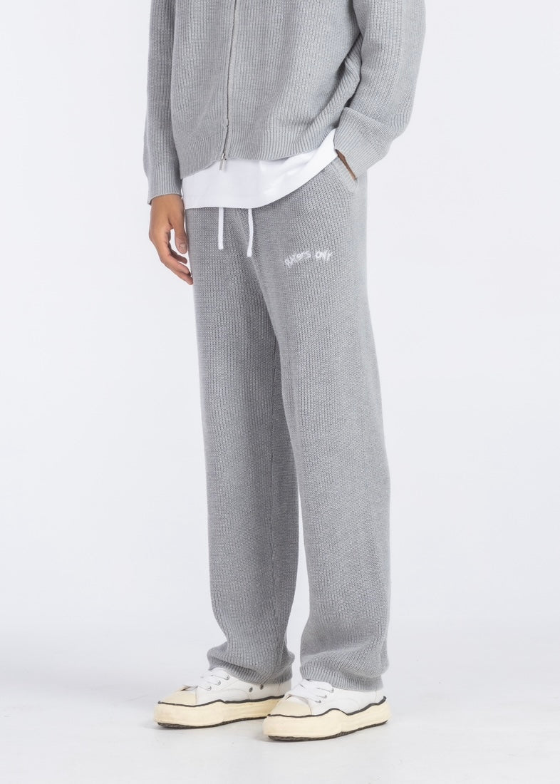GREY KNIT PLAYERS PANTS