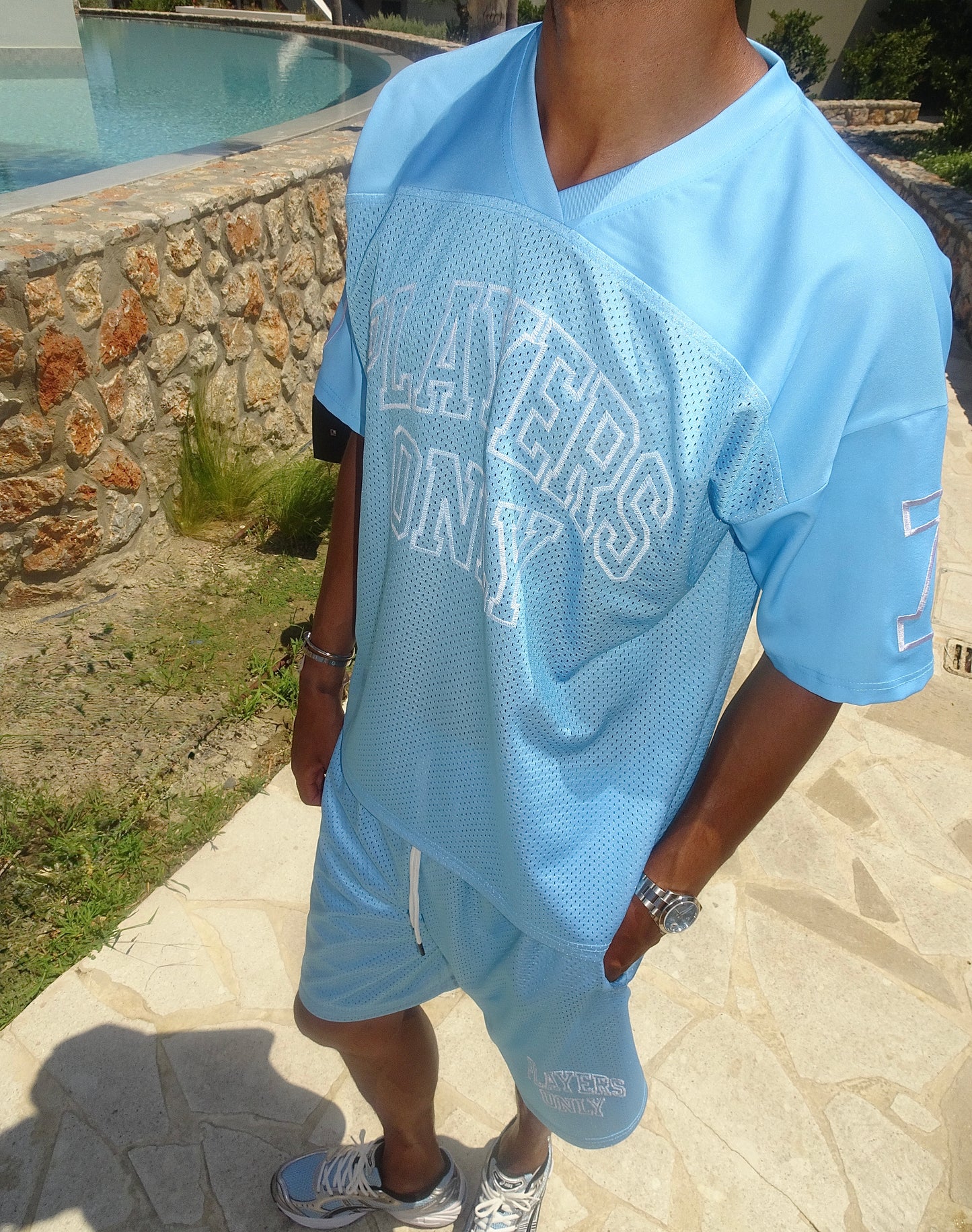 BLUE MESH JERSEY