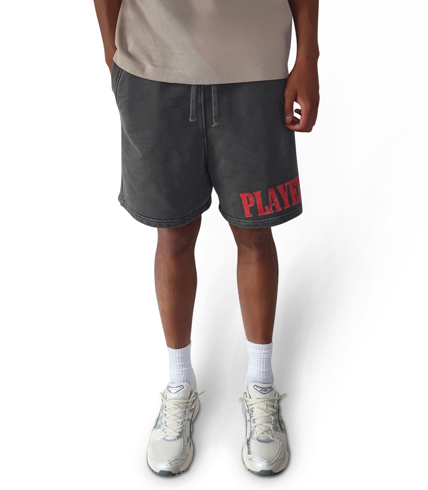 WASHED CHARCOAL SHORTS