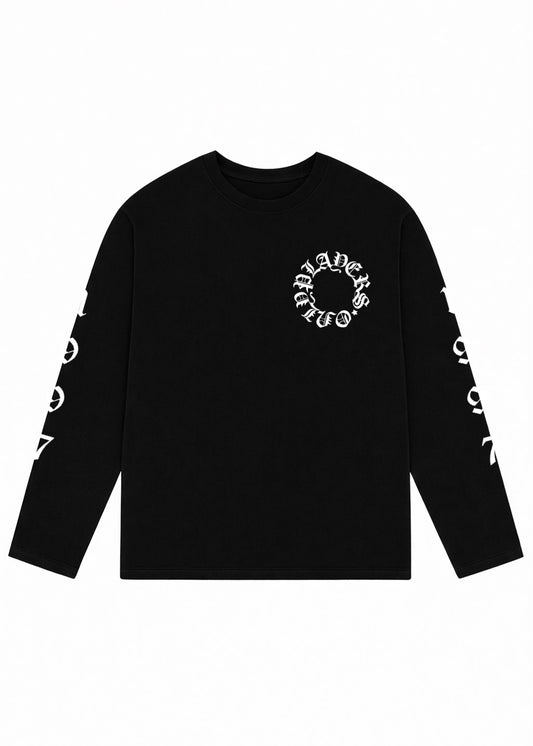 EMBROIDERED BLACK LONG SLEEVE