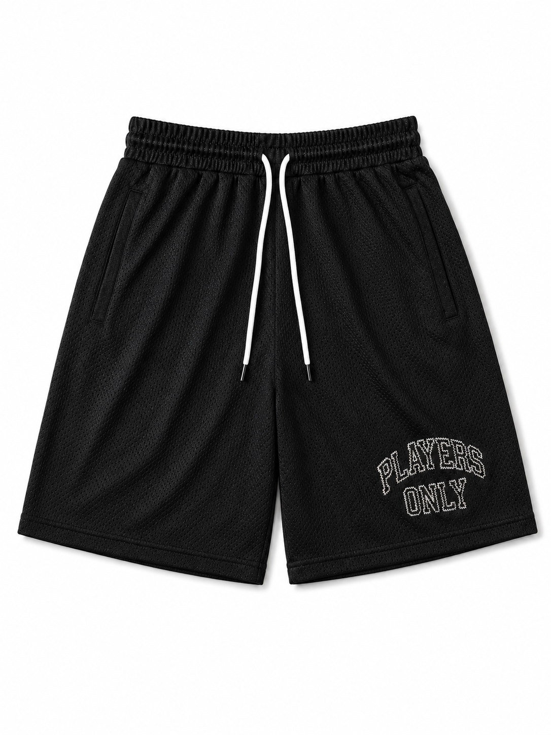 BLACK MESH SHORTS