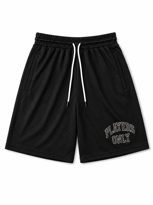 BLACK MESH SHORTS