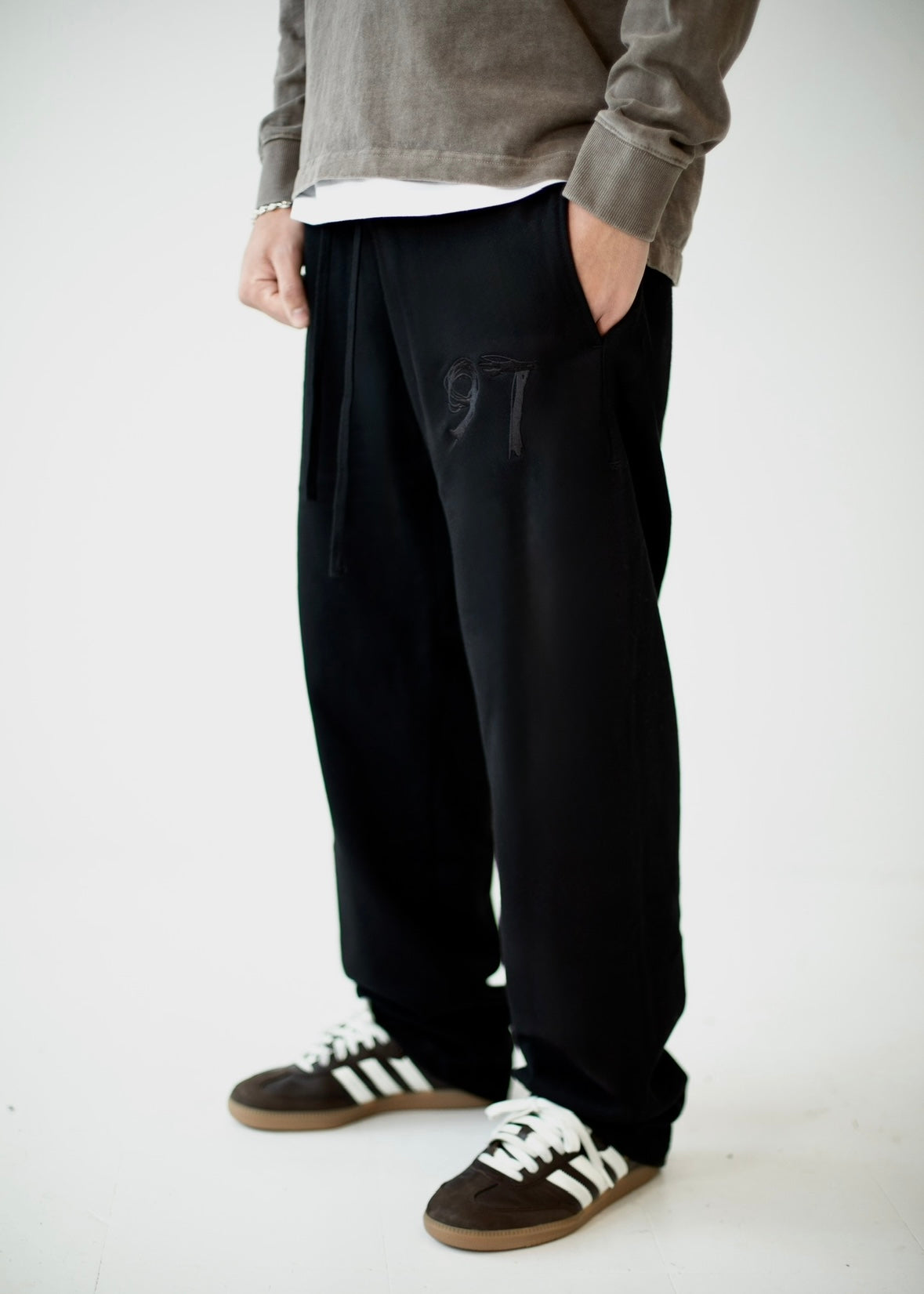 BLACKED OUT 97 EMBROIDERED SWEATPANTS