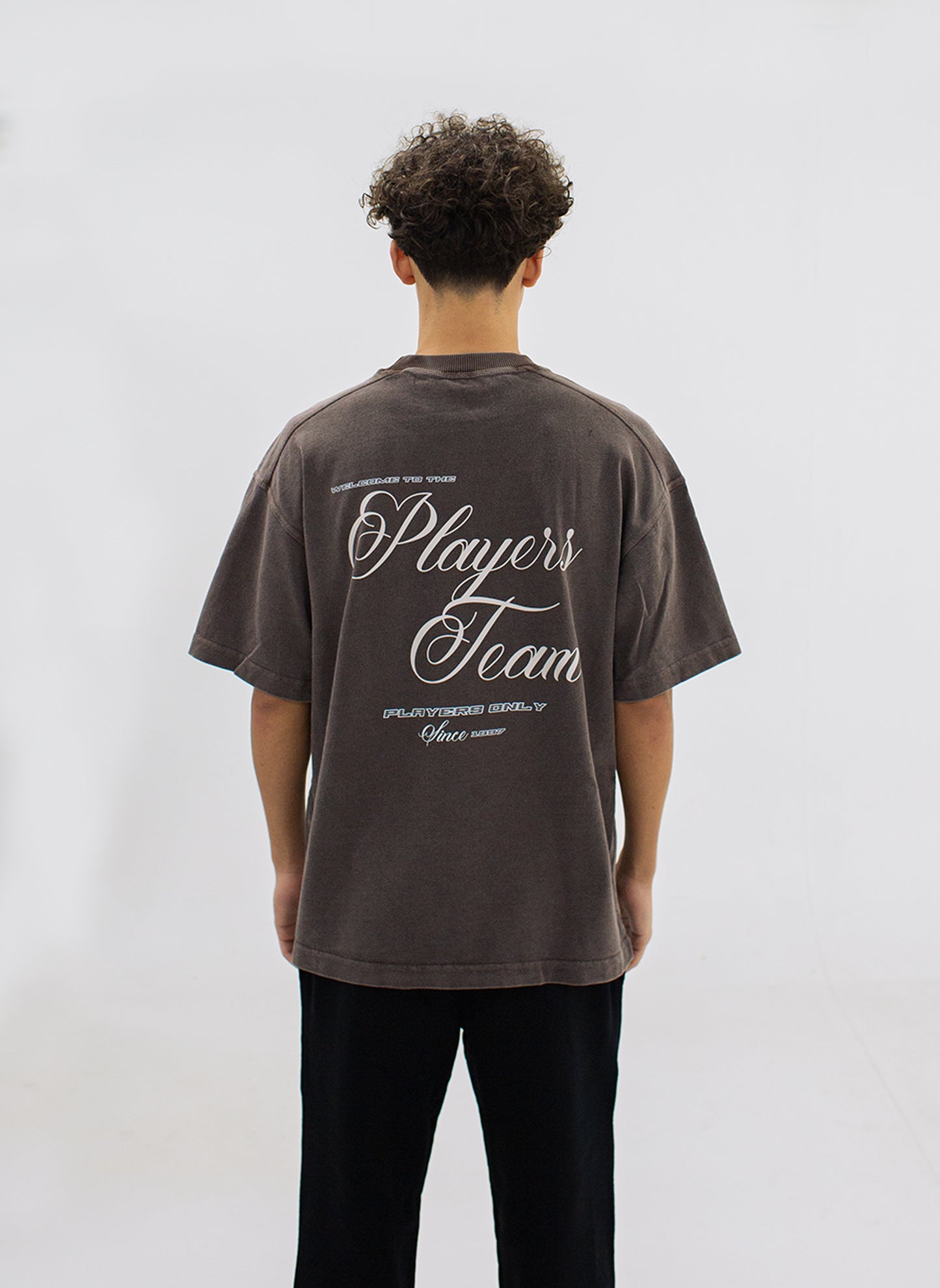 CHOCOLATE WASHED BROWN PLAYERS TEAM TEE