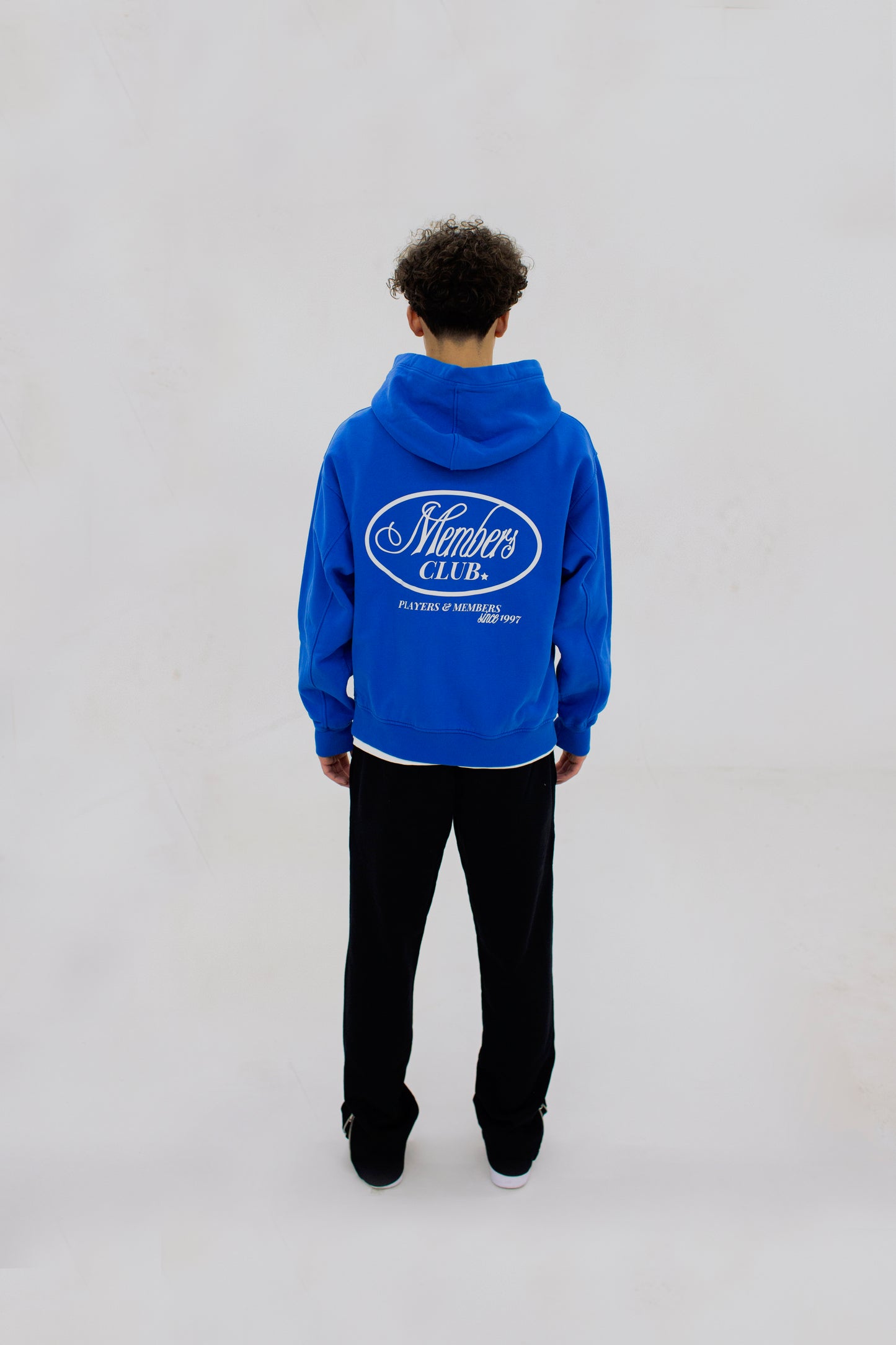 MEMBERS CLUB COBALT BLUE DOUBLE ZIP HOODIE