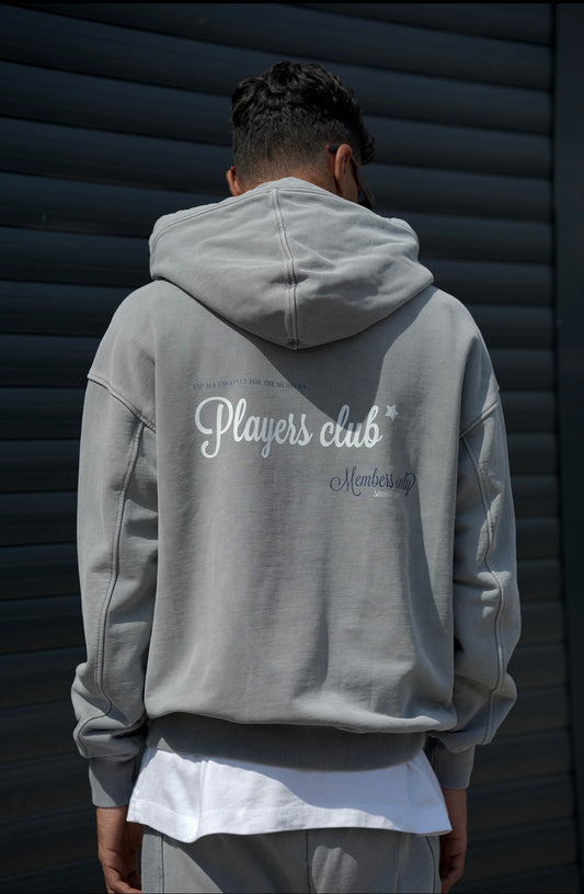 WASHED GREY MEMBERS ONLY HOODIE