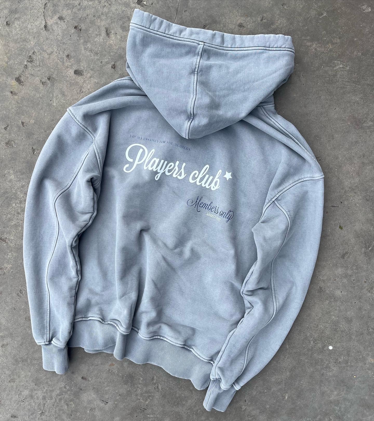 WASHED GREY MEMBERS ONLY HOODIE